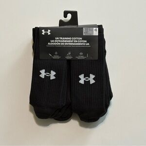 Under Armour UA Training Cotton Cushioned crew socks black 6 pack